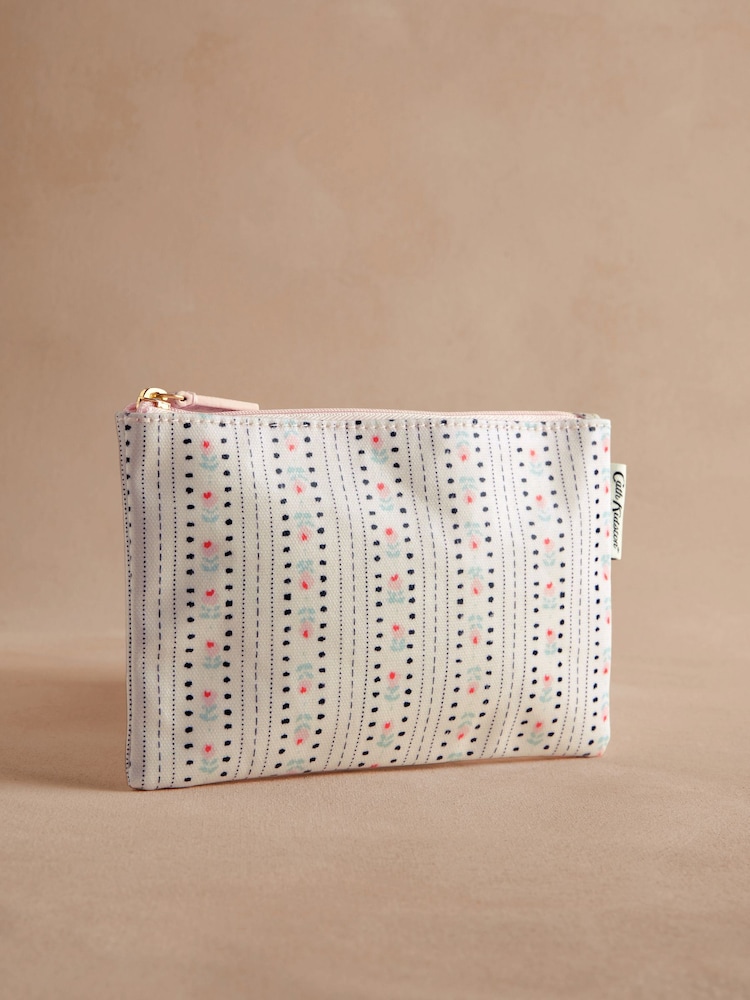 Pink, Rosé gestreift - Cath Kidston – Geldbörse mit Reißverschluss aus 100 % Baumwolle - Image 1 of 3