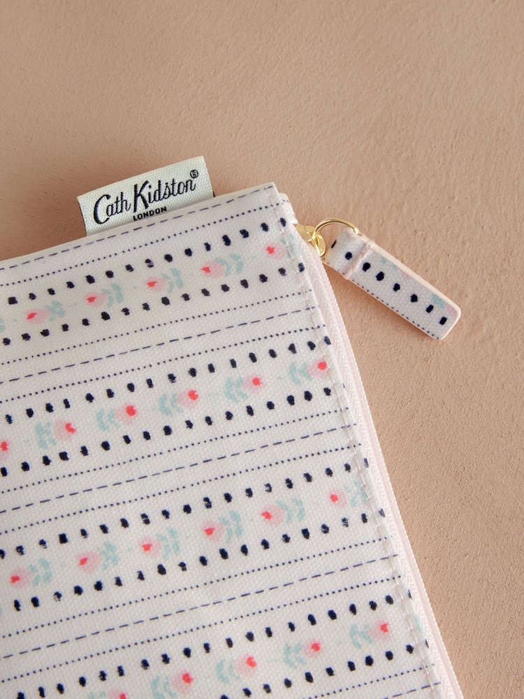 Pink, Rosé gestreift - Cath Kidston – Geldbörse mit Reißverschluss aus 100 % Baumwolle - Image 3 of 3