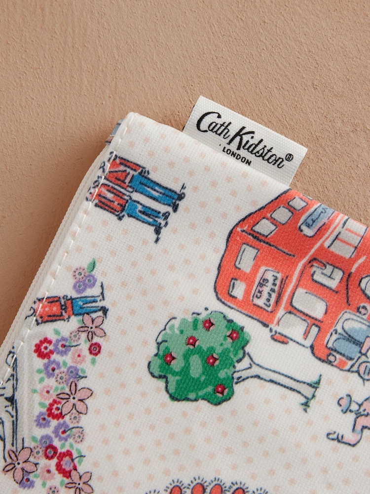 Écru Lovely London - Porte-monnaie à fermeture éclair Cath Kidston 100% coton - Image 3 of 3