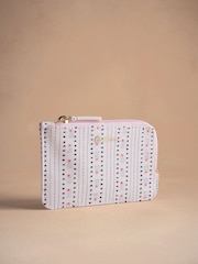 Cath Kidston Ecru Rose Stripe Card Coin Purse - Image 1 of 5
