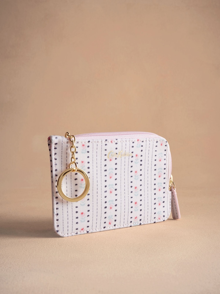 Cath Kidston Ecru Rose Stripe Card Coin Purse - Image 2 of 5