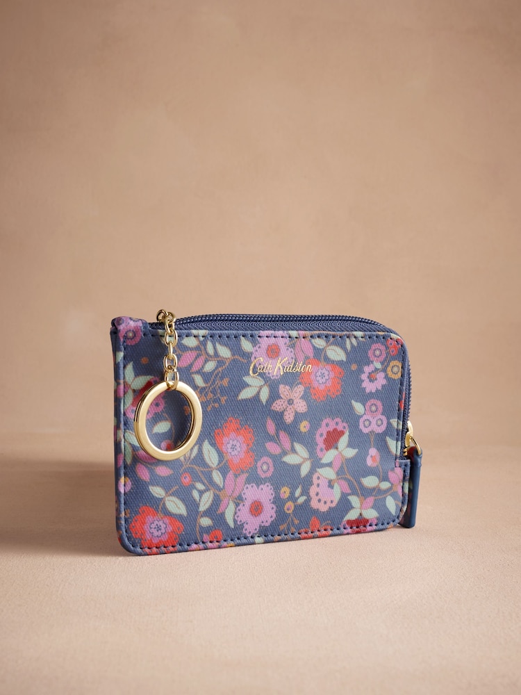 Cath Kidston Navy Lace Petals Card Coin Purse - Image 1 of 4