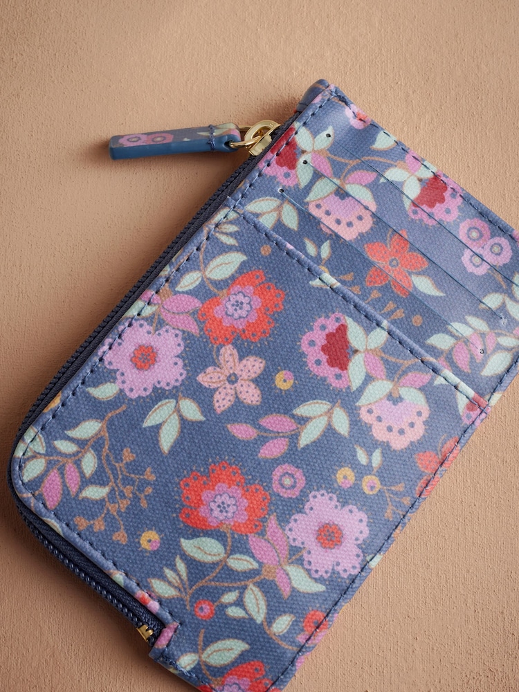 Cath Kidston Navy Lace Petals Card Coin Purse - Image 3 of 4