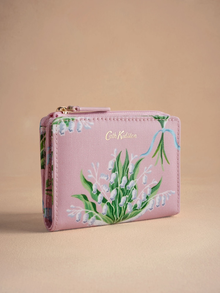 Cath Kidston Pink Lily of the Valley Slim Pocket Purse - Image 1 of 4