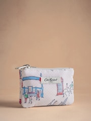 Cath Kidston Ecru Lovely London Double Zip Purse - Image 1 of 3