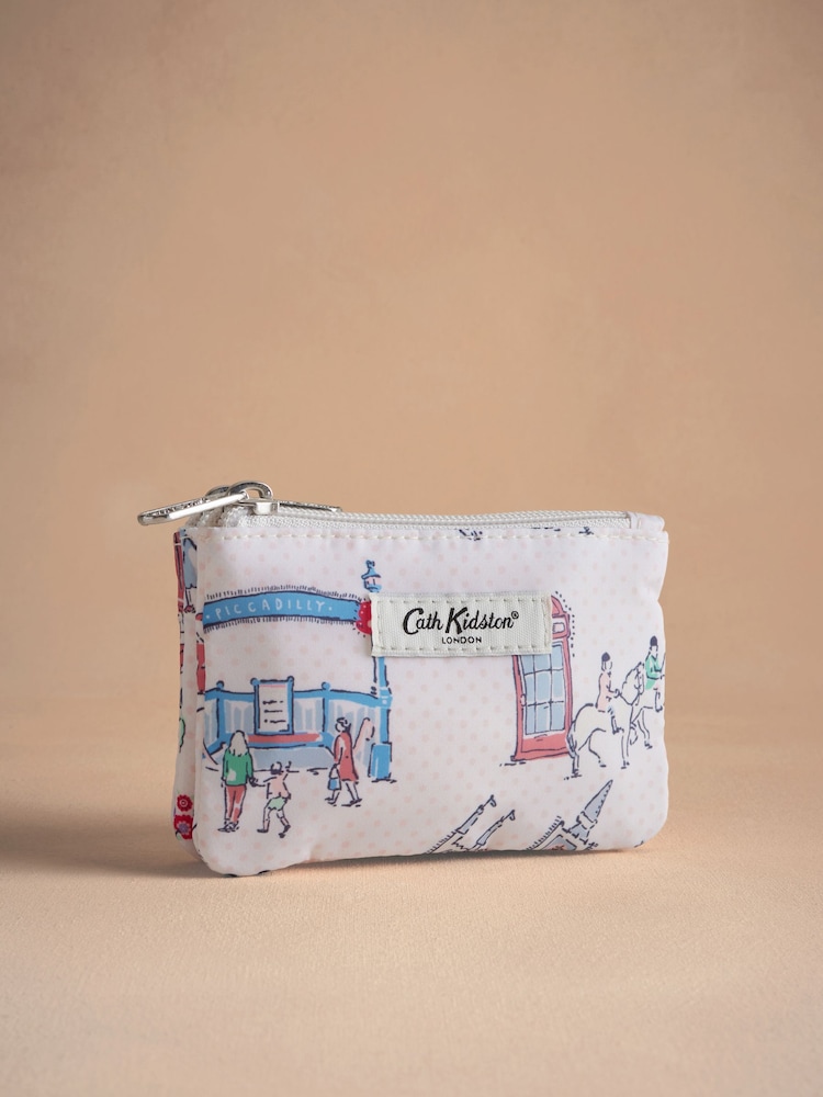 Cath Kidston Ecru Lovely London Double Zip Purse - Image 1 of 3