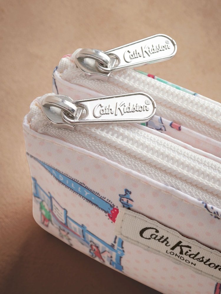 Cath Kidston Ecru Lovely London Double Zip Purse - Image 2 of 3