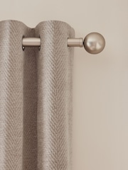 Chevron Chenille Eyelet Lined Curtains - Imagen 1 de 5