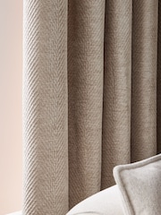 Chevron Chenille Eyelet Lined Curtains - Imagen 4 de 5