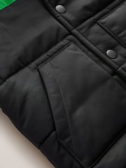 Green/Navy Sleeveless Colour Block Gilet Jacket - Image 2 of 3