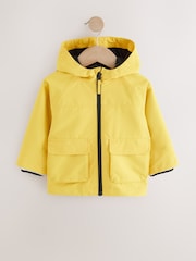 Yellow Full Sleeves Ziped Anorak Jacket With Pockets - Image 1 of 3