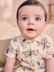 Paddington Bear Collared Baby 100% Cotton Cath Kidston Romper - Image 3 of 5