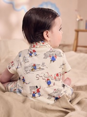 Paddington Bear Collared Baby 100% Cotton Cath Kidston Romper - Image 4 of 5