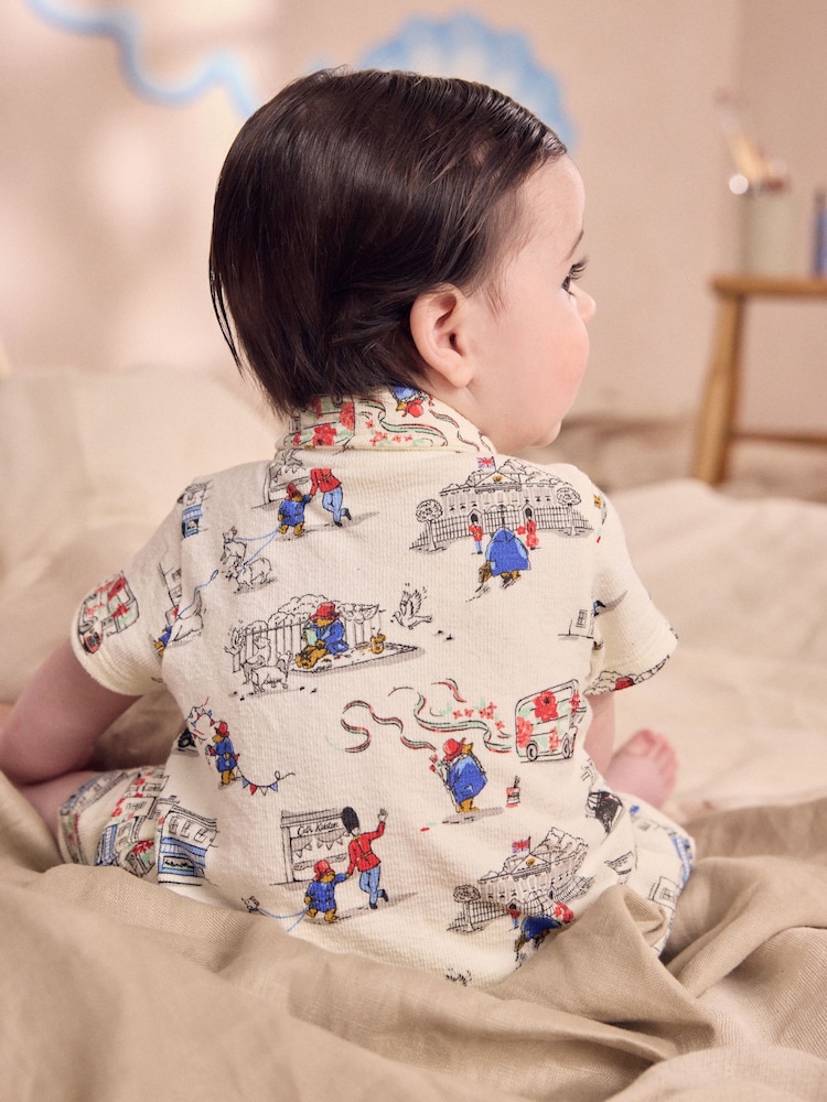 Paddington Bear Collared Baby 100% Cotton Cath Kidston Romper - Image 4 of 9