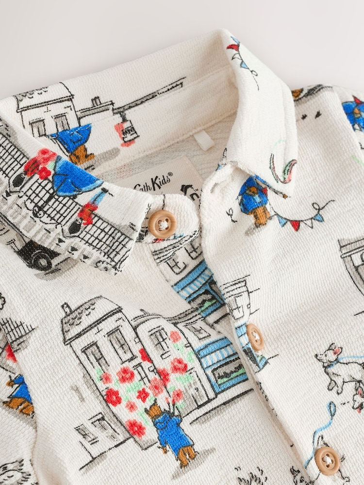 Paddington Bear Collared Baby 100% Cotton Cath Kidston Romper - Image 8 of 9