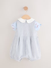 Blue Striped Cath Kidston 100% Cotton Baby Dungaree - Image 2 of 7