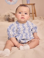 Blue 100% Cotton Baby Romper - Image 1 of 6