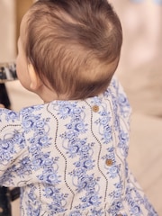 Blue 100% Cotton Baby Romper - Image 5 of 6