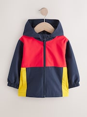 Navy/Red Colour Block Anorak Jacket - Image 1 of 5