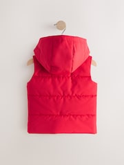 Red Hooded Gilet - Image 2 of 4