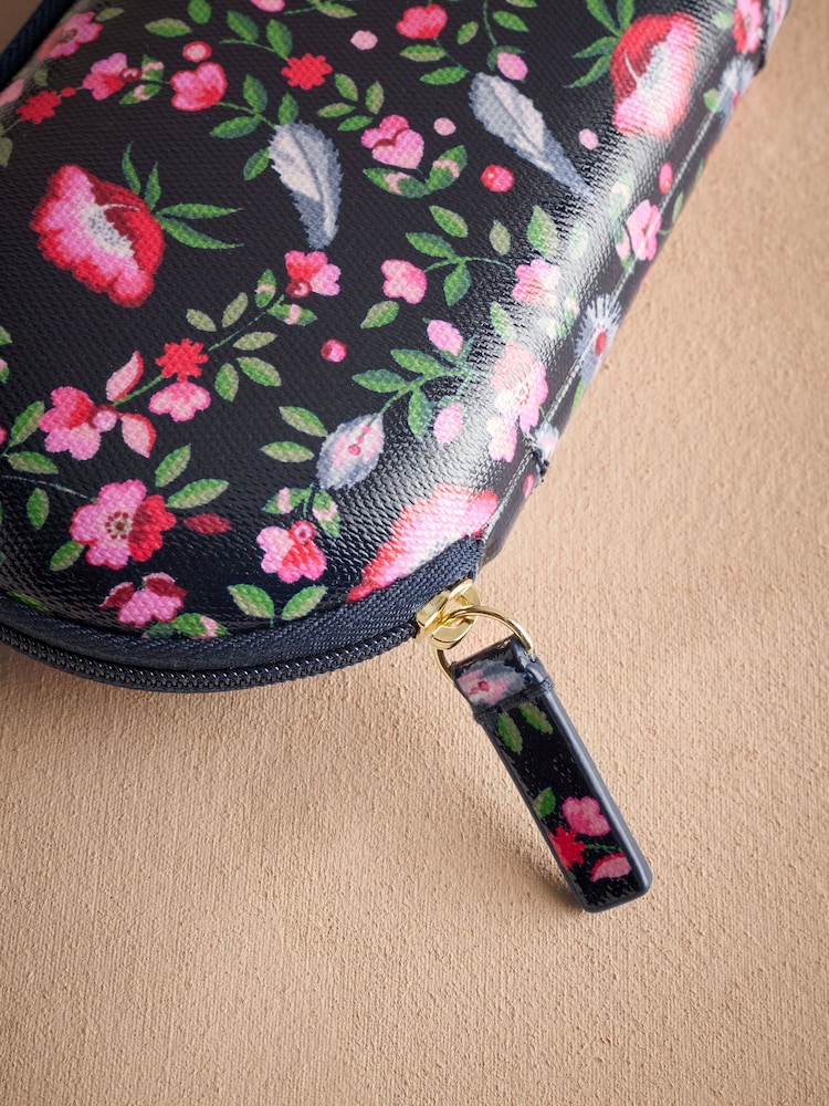 Cath Kidston Navy Feather Ditsy 100% Cotton Glasses Case Purse - Image 2 of 3
