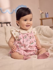 Pink Floral Printed - Macacão de bebê em jersey - Imagem 1 de 12