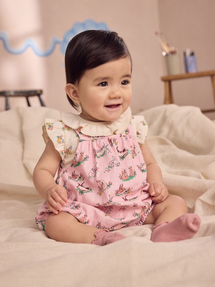 Pink Floral Printed - Macacão de bebê em jersey - Imagem 1 de 12