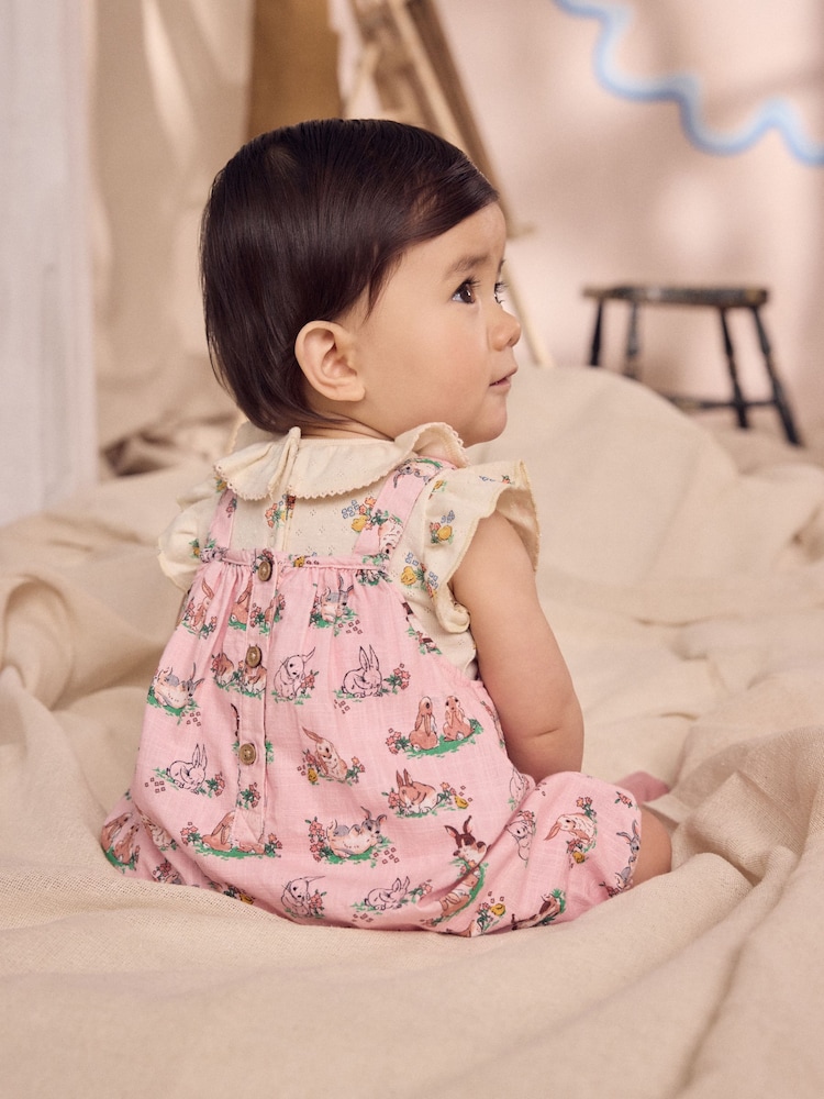 Pink Floral Printed - Macacão de bebê em jersey - Imagem 2 de 12