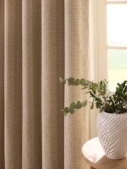 Natural Textured Weave Blackout/Thermal Eyelet Curtains - Image 6 of 7