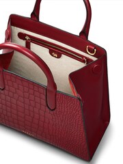 Czerwony - Radley London Medium Glasshouse Faux Croc Effect Grab Multiway Bag - Image 3 of 5
