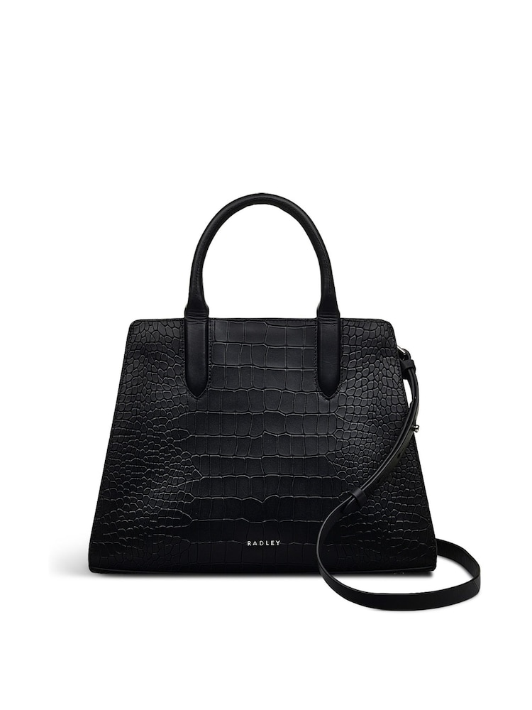 Radley London Medium Glasshouse Faux Croc Effect Grab Multiway Bag - Image 1 of 5 Radley London Medium Glasshouse Faux Croc Effect Grab Multiway Bag - Image 1 of 5