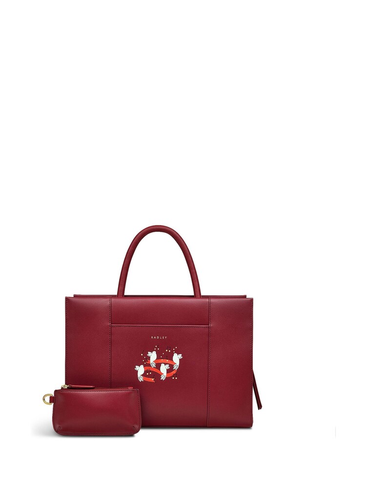 Radley London Medium Red 12 Days Of Christmas Ziptop Multiway Bag - Image 2 of 4