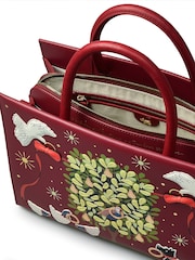 Radley London Medium Red 12 Days Of Christmas Ziptop Multiway Bag - Image 3 of 4