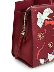 Radley London Medium Red 12 Days Of Christmas Ziptop Multiway Bag - Image 4 of 4