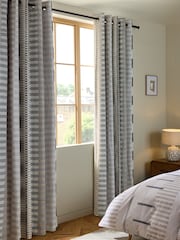 Stripe Geometric Blackout/Thermal Eyelet Curtains - Изображение 1 из 8