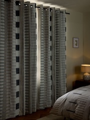 Stripe Geometric Blackout/Thermal Eyelet Curtains - Изображение 3 из 8