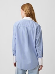 Raya azul - Camisa grande de popelina de Gap - Imagen 2 de 4
