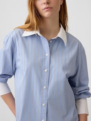 Raya azul - Camisa grande de popelina de Gap - Imagen 4 de 4