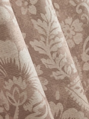 Country Luxe Floral Print Woodblock Eyelet Lined Curtains - Bild 5 von 5