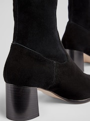 LK Bennett Black Harp Block Heel Stretch Ankle Black Boots - Image 3 of 3