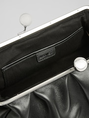 LK Bennett Large Lana Snaplock Clutch Black Bag - Image 3 of 3