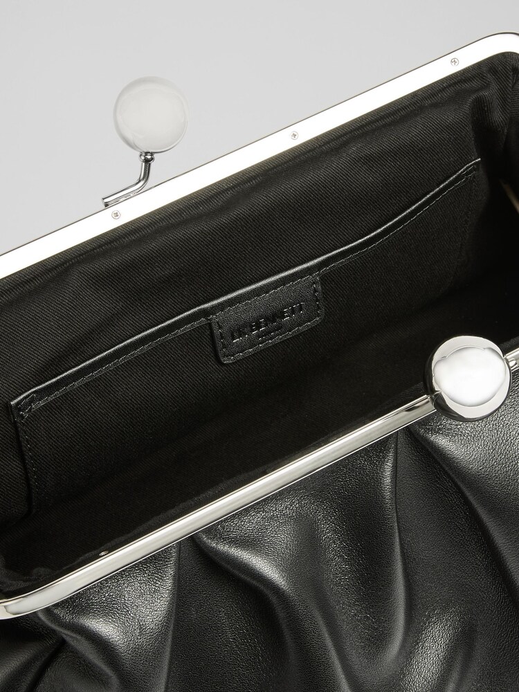 LK Bennett Large Lana Snaplock Clutch Black Bag - Image 3 of 3