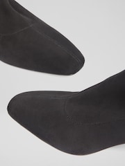LK Bennett Eldon Block Heel Stretch Knee Black Boots - Image 4 of 4
