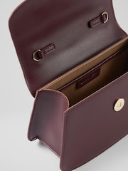 LK Bennett Red Amoris Bordeaux Cross-Body Top Handle Bag - Image 4 of 4