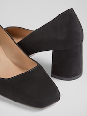 LK Bennett Sally Square Toe Black Courts - Image 4 of 4