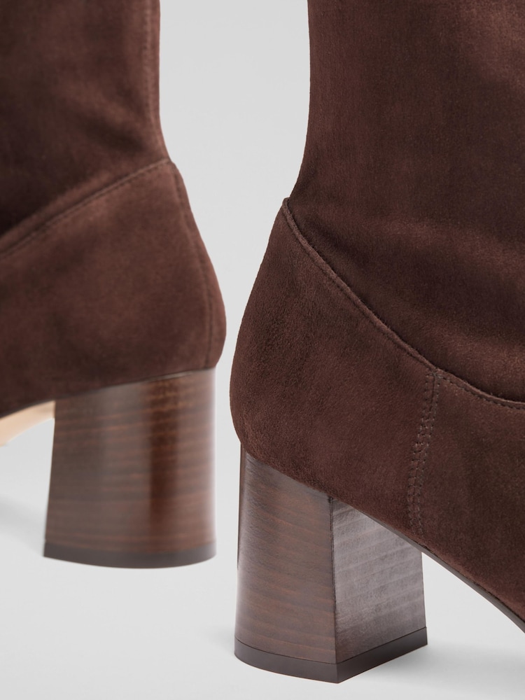LK Bennett Harp Espresso Block Heel Stretch Ankle Brown Boots - Bild 4 von 4 LK Bennett Harp Espresso Block Heel Stretch Ankle Brown Boots - Bild 4 von 4