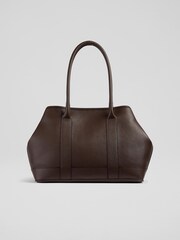 LK Bennett Lauren Chocolate Brown Work Tote Bag - Image 2 of 4