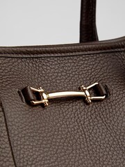 LK Bennett Lauren Chocolate Brown Work Tote Bag - Image 4 of 4