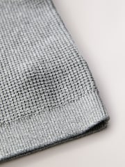 Grey Twist Mock Layer 100% Cotton Jumpers - Image 4 of 4