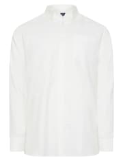 BadRhino Big & Tall White Premium Long Sleeve Oxford 100% Cotton Shirt - Image 2 of 3
